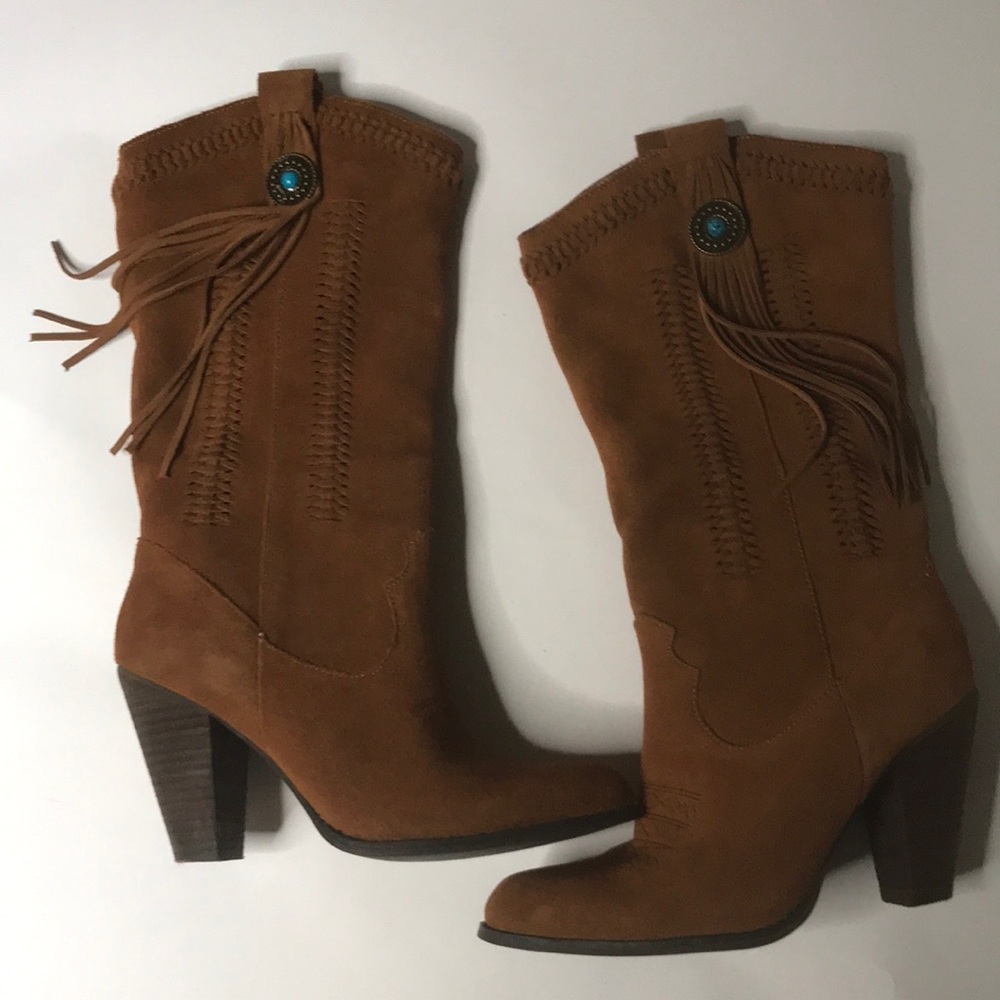 Reba Tan Suede Boots 💕 ‼️Worn Twice ‼️